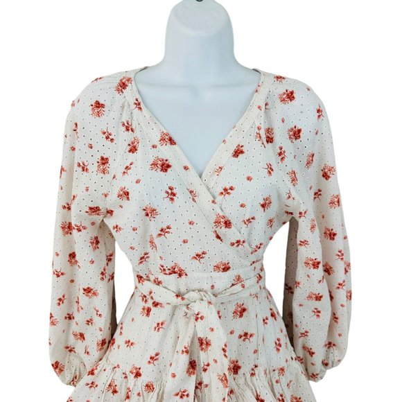 Floral Wrap Mini Dress - Picture 3 of 8